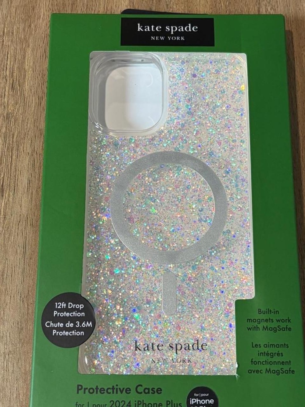 case-mate Iridescent Glitter MagSafe iPhone Case - Silver Sparkle
